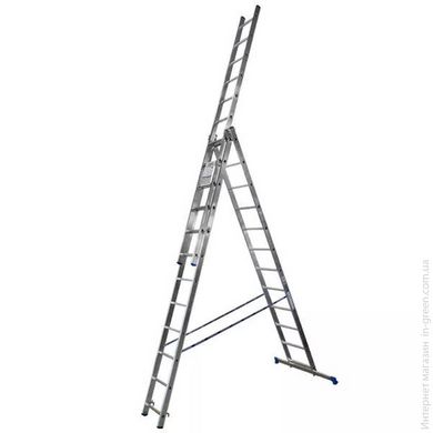 Алюминиевая трехсекционная лестница 3х12 ступеней TRIOMAX VIRASTAR