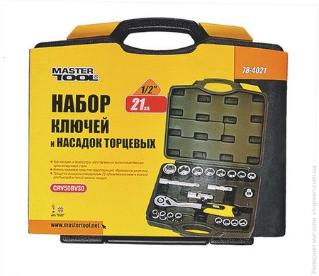 Набор инструментов 21 пред. PROFI MASTERTOOL 78-4021-PF