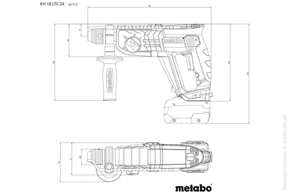 Акумуляторний перфоратор METABO KH 18 LTX 24 (каркас в metaBOX 145 L)