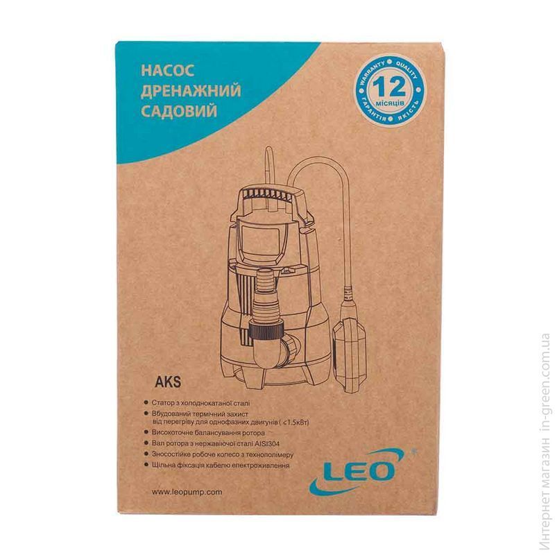 Насос дренажний садовий LEO AKS-401PWH (773246)