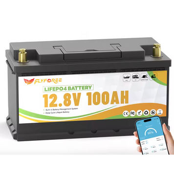 Аккумулятор FLYFOREE LiFePO4 12V/100AH (1280W*h) 352mm Bluetooth