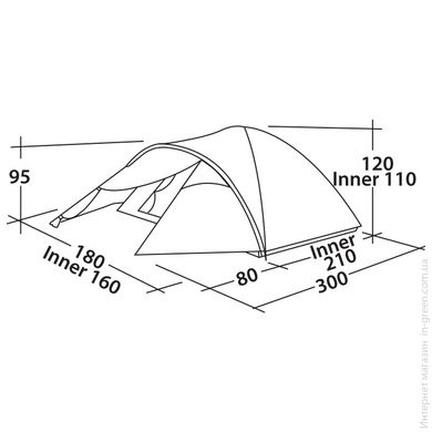 Палатка EASY CAMP Quasar 300 Rustic Green (120395)