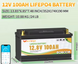 Акумулятор FLYFOREE LiFePO4 12V/100AH (1280W*h) 352mm Bluetooth Фото 3 з 5