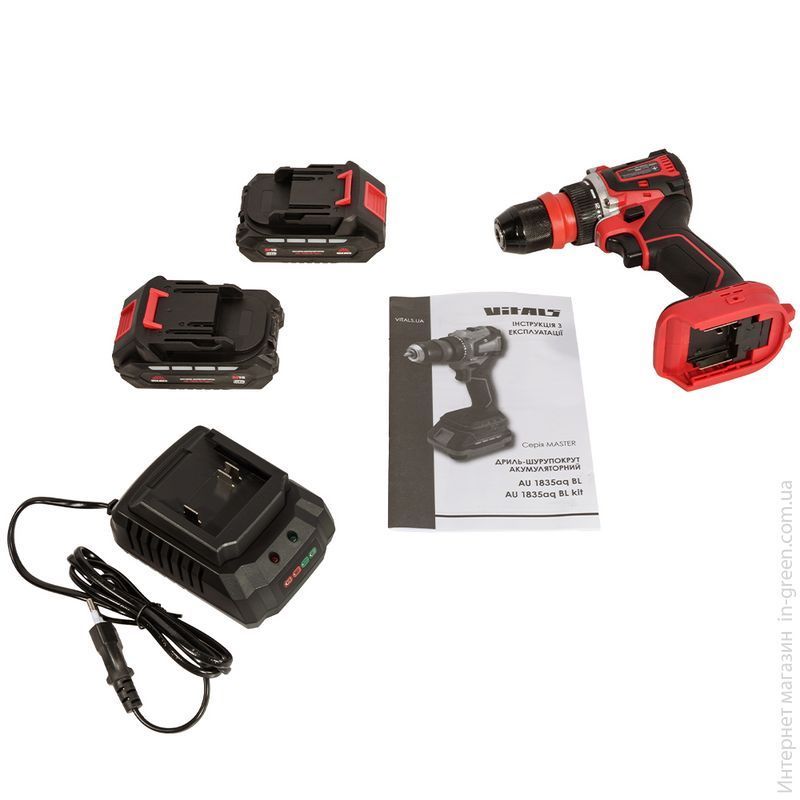 Дрель-шуруповерт аккумуляторный Vitals Master AU 1835aq BL Kit