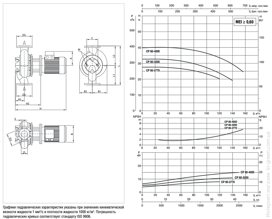 Циркуляционный насос DAB CP-G 80-2770/A/BAQE/7.5 IE3