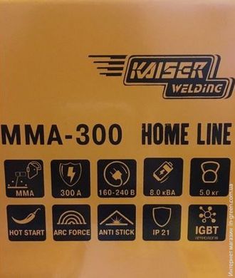 Зварювальний інвертор KAISER MMA-300 HOME LINE