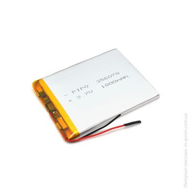 Литий-полимерный аккумулятор 3,5*60*78mm (Li-ion 3.7В 1800мА·ч)