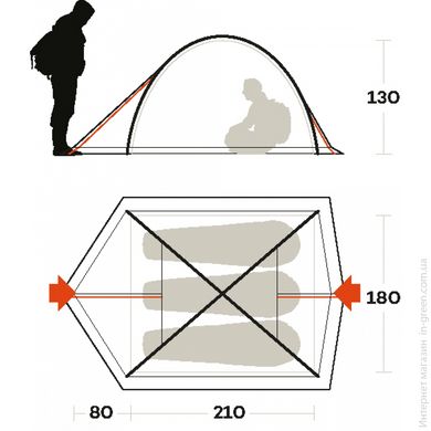 Палатка FERRINO Kalahari 3 Green (92047AVV)