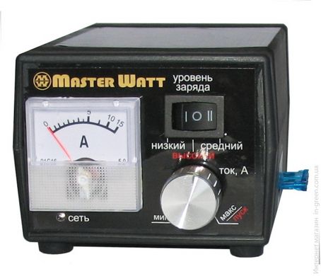 Зарядний пристрій MASTER WATT 15А 12В (з амперметром і регулятором)