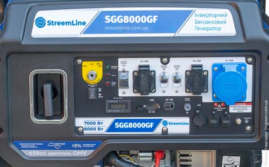 Инверторный бензиновый генератор StreemLine SGG8000GF