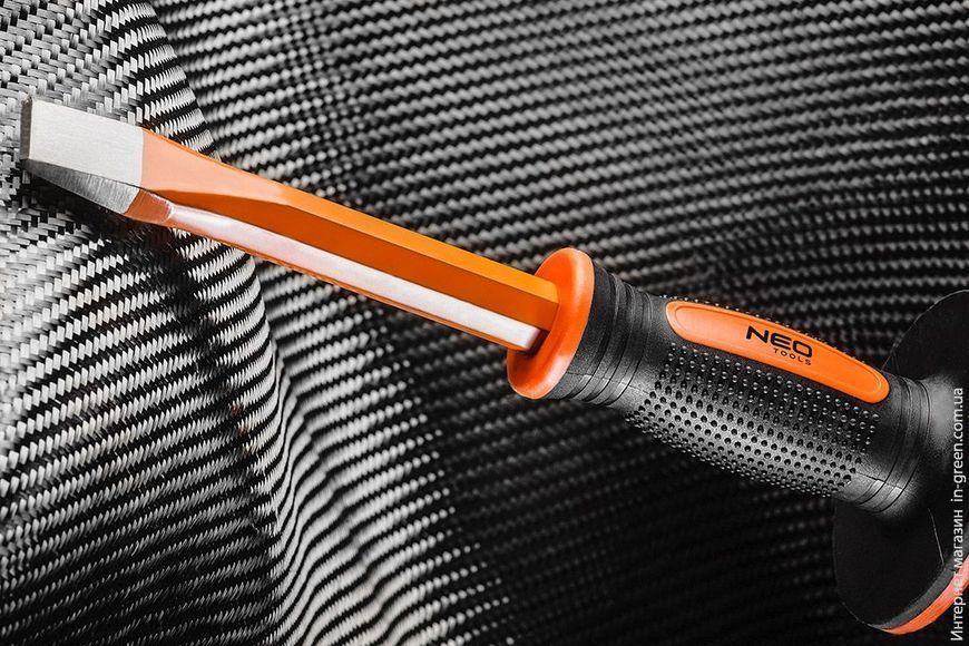Зубило NEO Tools 33-082 35x19x300 мм, защита ладони, CrV (5907558413151)