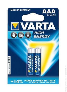 Батарейка VARTA HIGH Energy AAA BLI 2 ALKALINE