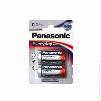 Батарейка Panasonic EVERYDAY POWER C BLI 2 ALKALINE