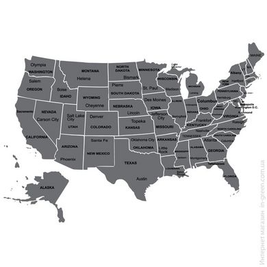 Наклейка на стену Скретч-карта США