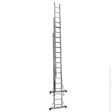 Трехсекционная алюминиевая лестница VIRASTAR 3x14 ступеней