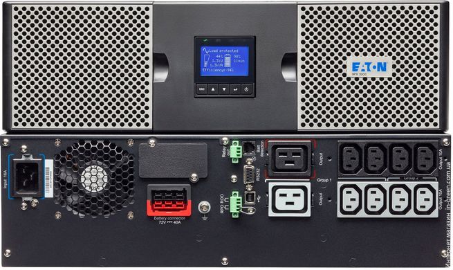 Джерело безперебійного живлення Eaton 9PX, 2200VA/2200W, RT3U, LCD, USB, RS232, 8xC13, 2xC19