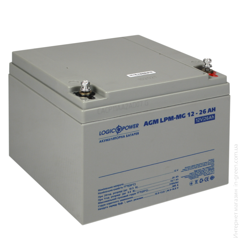 Аккумулятор мультигелевый AGM LogicPower LPM-MG 12 - 26 AH