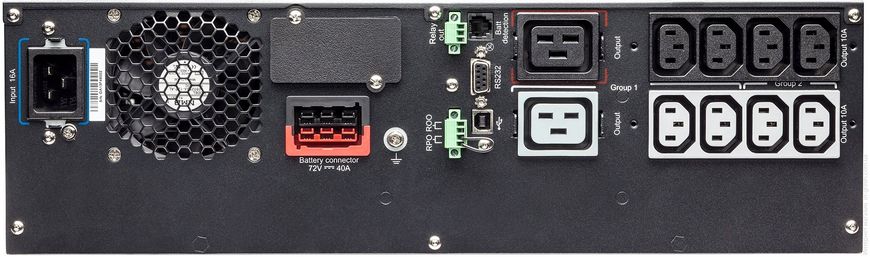 Джерело безперебійного живлення Eaton 9PX, 2200VA/2200W, RT3U, LCD, USB, RS232, 8xC13, 2xC19