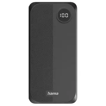 Зовнішній акумулятор (Power Bank) HAMA 20000mAh Black (00201755)