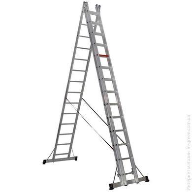 Трехсекционная алюминиевая лестница VIRASTAR 3x12 ступеней