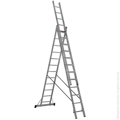 Трехсекционная алюминиевая лестница VIRASTAR 3x12 ступеней