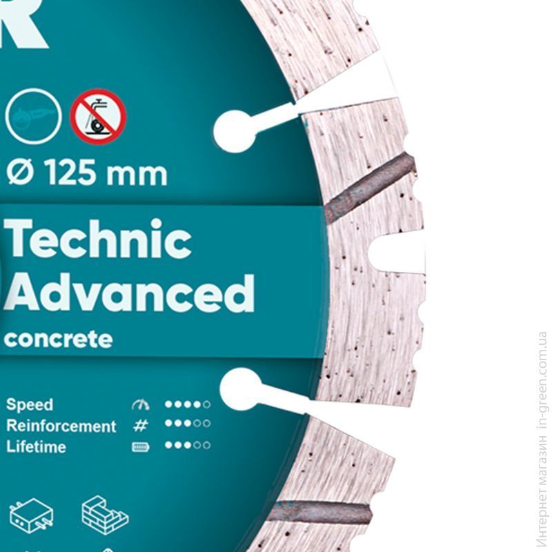 Distar Круг алмазный отрезной 1A1RSS/C3 125x2,2/1,4x11x22,23-10-HIT Technic Advanced (14315347010)