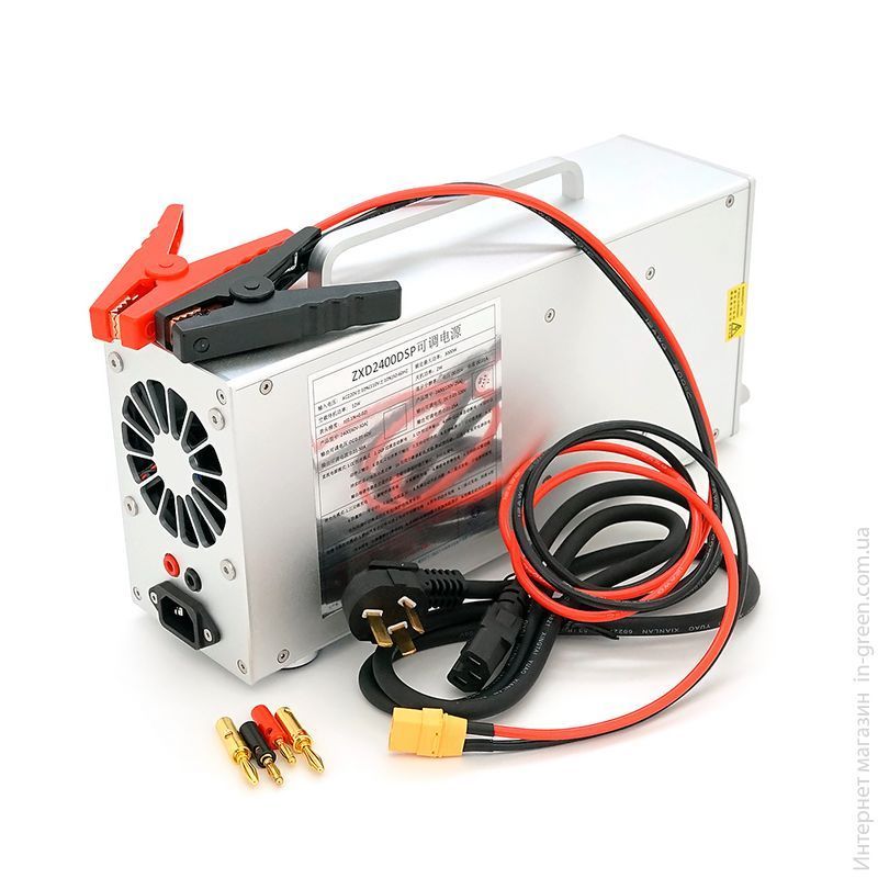 Универсальное зарядное устройство для аккумуляторов Li, ZXD 2400, 0-120V/25A, 220В, 3kW, LED дисплей, универсальная защита