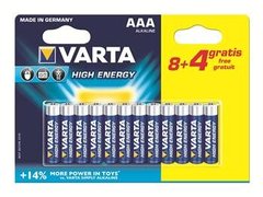 Батарейка VARTA HIGH Energy AAA BLI 12 ( 8 + 4 ) ALKALINE