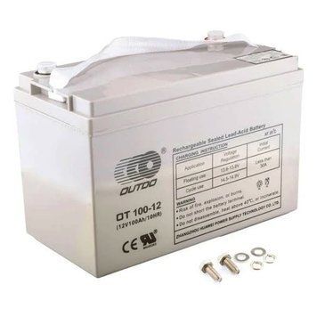 Акумуляторна батарея OUTDO AGM OT 100-12 12 V 100 Ah + контролер, (333 x 173 x 222), Q1