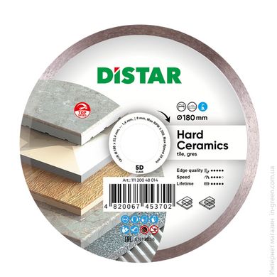 Distar Круг алмазний відрізний 1A1R 180x1,4 / 1,0x8,5x25,4 Hard ceramics (11120048014)