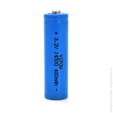 Літій-залізо-фосфатний акумулятор 14500 Lifepo4 Vipow IFR14500 TipTop