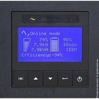 Джерело безперебійного живлення Eaton 9SX, 5000VA/4500W, RT3U, LCD, USB, RS232, 8xC13, 2xC19
