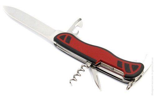 Нож VICTORINOX NOMAD ONEHAND 0.8351.MWC черный/красный