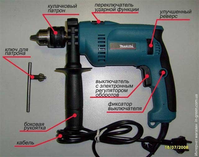 Дрель MAKITA HP1620K