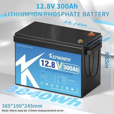 Акумулятор KEPWORTH LiFePO4 12V/300AH (3840W*h)