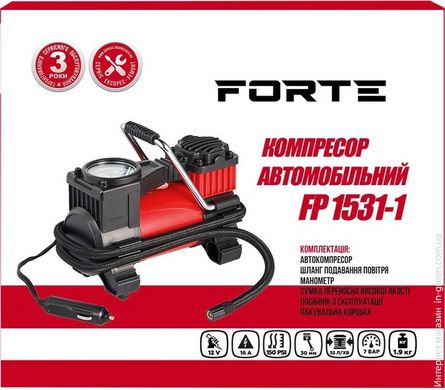 Автомобильный компрессор FORTE FP 1531-1
