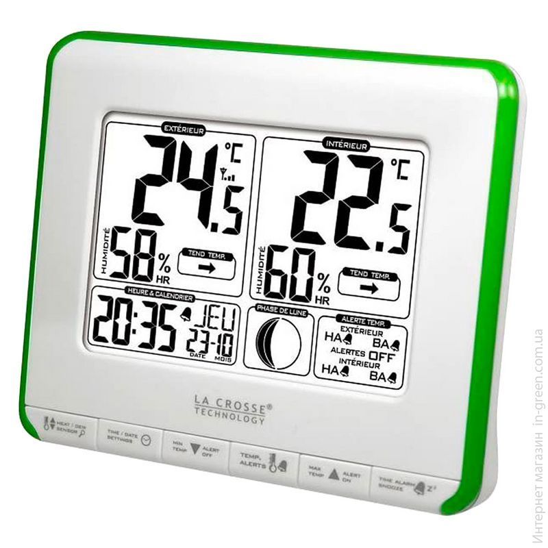 Метеостанция La Crosse WS6812 White/Green