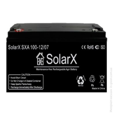 Гелевий акумулятор SOLARX SE100-12