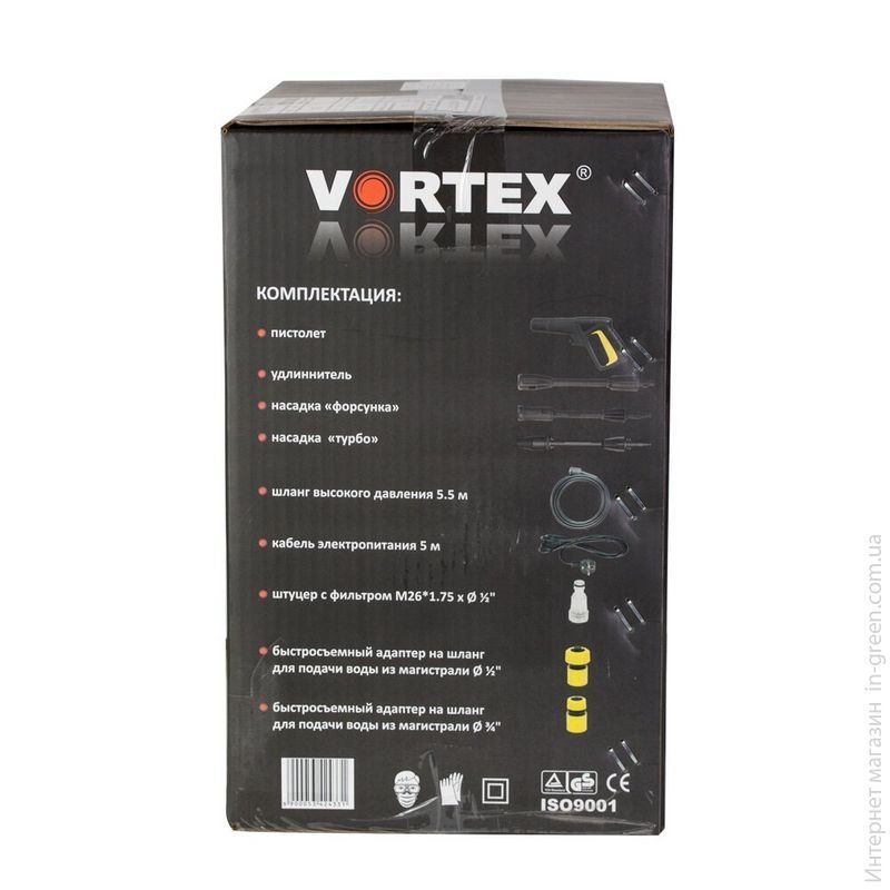 Мийка VORTEX 1600Вт max 110bar 6 л/мин + турбонасадка (5342433)