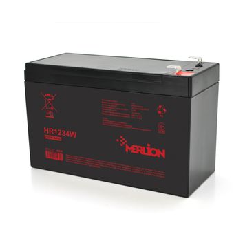 Аккумуляторная батарея MERLION HR1234W, 12V 9,5Ah (151х65х94(100)) Black Q10/420