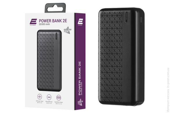 Портативное зарядное устройство Power Bank 2E Geometry 2E-PB2072-BLACK