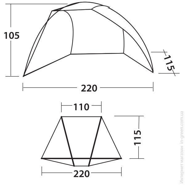 Намет EASY CAMP Bay 50 Ocean Blue (120296)