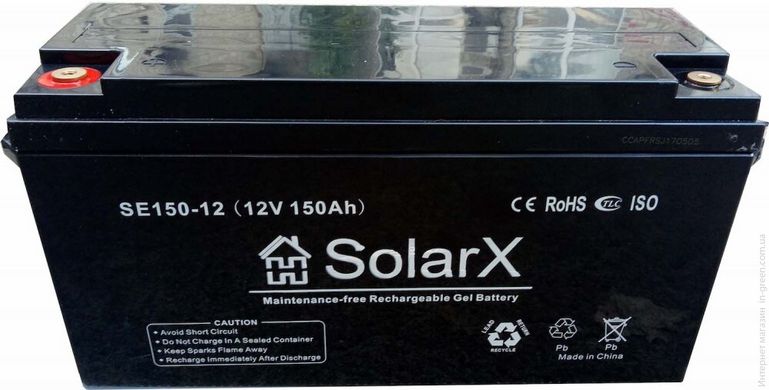 Гелевый аккумулятор SOLARX SE150-12