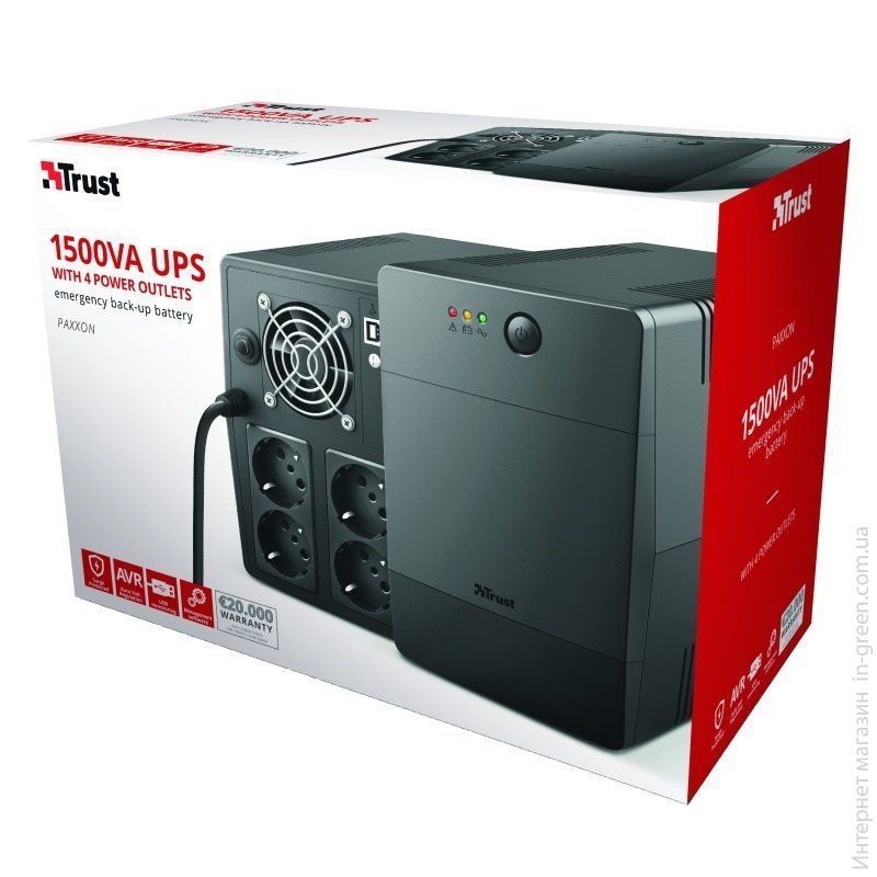 Джерело безперебійного живлення Trust Paxxon 1500VA UPS (23505_TRUST)