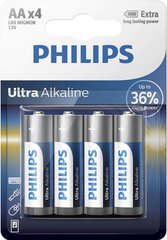 Батарейка Philips Ultra Alkaline (LR6E4B/100 лужна AA блістер
