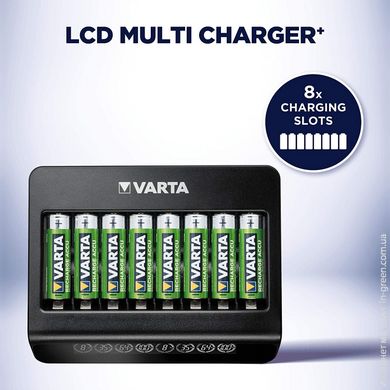 Зарядний пристрій VARTA LCD Multi Charger PLUS, для АА/ААА акумуляторів