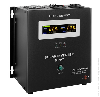 Солнечный инвертор (ИБП) LogicPower LPY-C-PSW-1500VA (1050Вт) MPPT 24V