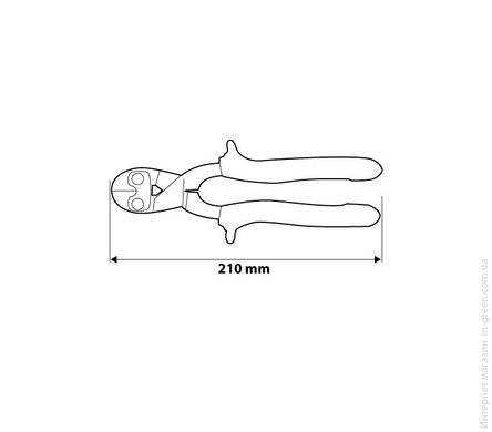 Ножиці для троса NEO 210 мм, до 5 мм (01-518)