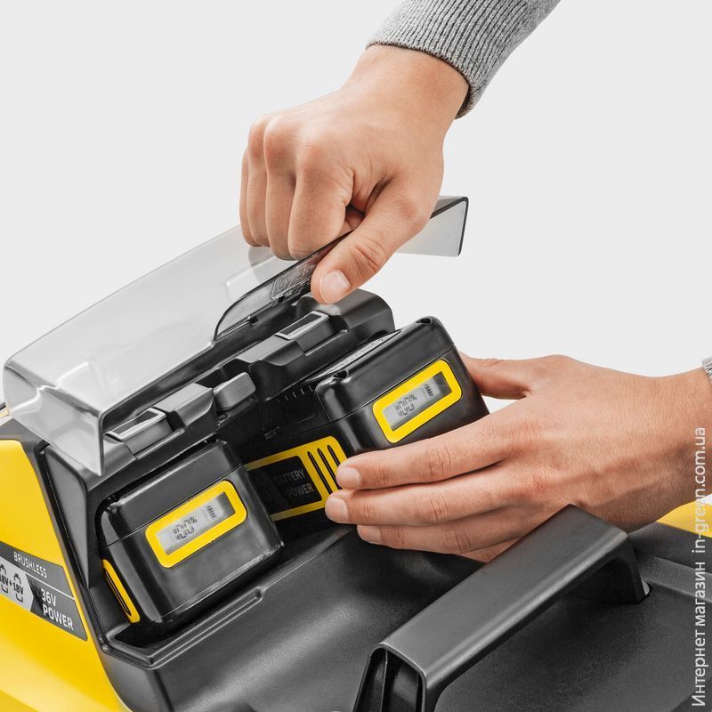 Газонокосарка акумуляторна Karcher LMO 4-18 Dual Battery Set (1.445-421.0)
