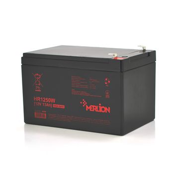 Акумуляторна батарея MERLION HR1250W, 12V 13Ah Black (152х99х95(100)), Q6